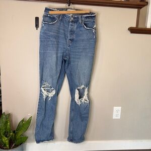 Abercrombie & Fitch Ripped Blue Jeans